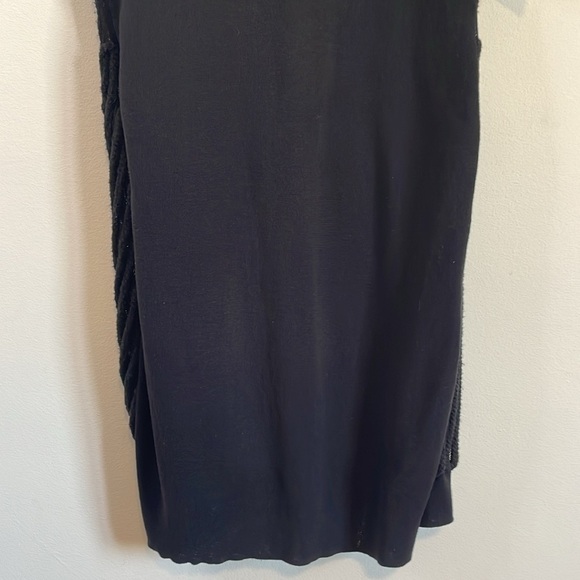 Mod Patterned Dress Carven Knee Small Black Rope Shift Mini Real Real Little LBD - Picture 10 of 16